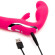 Ярко-розовый безремневой страпон Rechargeable Vibrating Strapless Strap-On Ярко-розовый безремневой страпон Rechargeable Vibrating Strapless Strap-On