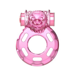 Розовое эрекционное кольцо с вибрацией Pink Bear Розовое эрекционное кольцо с вибрацией Pink Bear