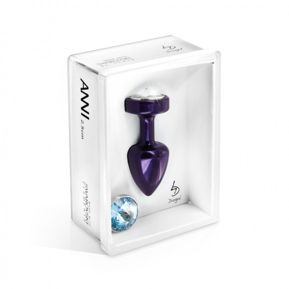 Фиолетовый анальный плаг Anni Magnet T1 Purple Cristal/blue с 2 заменяемыми кристаллами - 6 см. Фиолетовый анальный плаг Anni Magnet T1 Purple Cristal/blue с 2 заменяемыми кристаллами - 6 см.