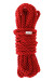Красная веревка для шибари Deluxe Bondage Rope - 5 м.