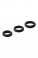 Набор из 3 черных эрекционных колец Smooth Silicone Cockring Pack