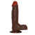 Коричневый фаллоимитатор REALISTIC DILDO REAL RAPTURE с присоской - 21,5 см.