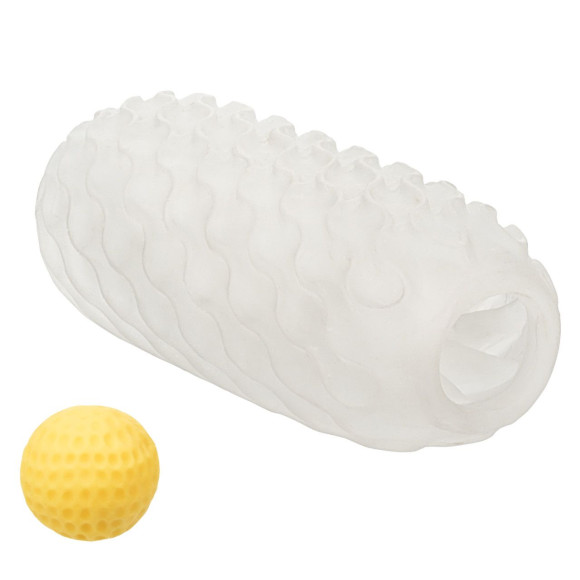 Двусторонний мастурбатор с желтым стимулирующим шариком Reversible Squishy Ball Stroker Двусторонний мастурбатор с желтым стимулирующим шариком Reversible Squishy Ball Stroker