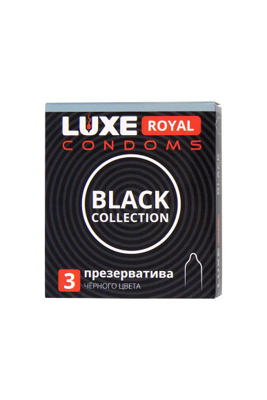 Черные презервативы LUXE Royal Black Collection - 3 шт. Черные презервативы LUXE Royal Black Collection - 3 шт.