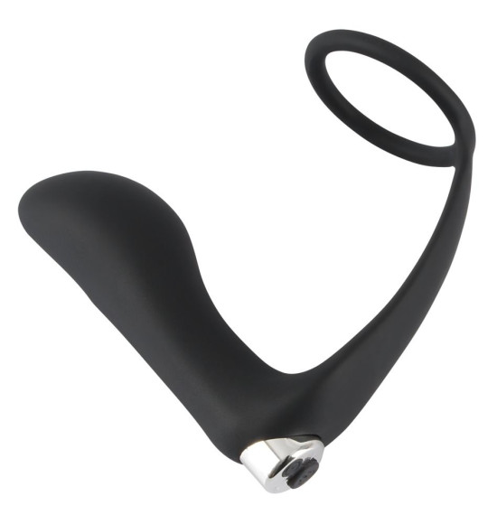 Черное эрекционное кольцо с анальной вибропробкой Vibrating Ring & Plug Черное эрекционное кольцо с анальной вибропробкой Vibrating Ring & Plug