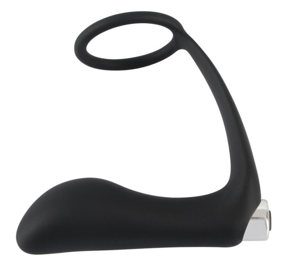 Черное эрекционное кольцо с анальной вибропробкой Vibrating Ring & Plug Черное эрекционное кольцо с анальной вибропробкой Vibrating Ring & Plug
