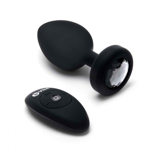 Черная вибропробка Vibrating Jewel Plug XXL - 12 см. Черная вибропробка Vibrating Jewel Plug XXL - 12 см.