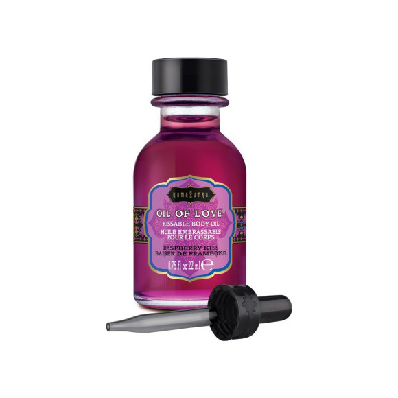 Масло для ласк с ароматом малины Oil of Love Raspberry Kiss - 22 мл. Масло для ласк с ароматом малины Oil of Love Raspberry Kiss - 22 мл.
