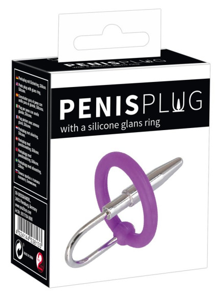 Уретральный плаг с силиконовым кольцом под головку Penis Plug Уретральный плаг с силиконовым кольцом под головку Penis Plug