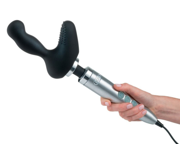 Черная насадка на вибратор Doxy для массажа простаты Prostate Massager Черная насадка на вибратор Doxy для массажа простаты Prostate Massager