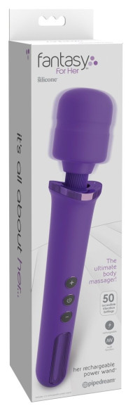 Фиолетовый вибромассажер Rechargeable Power Wand Фиолетовый вибромассажер Rechargeable Power Wand