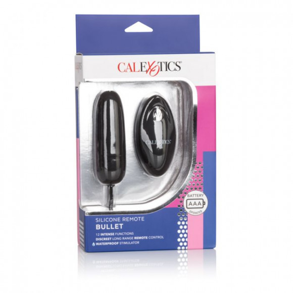 Чёрное виброяйцо Silicone Remote Bullet с пультом ДУ Чёрное виброяйцо Silicone Remote Bullet с пультом ДУ