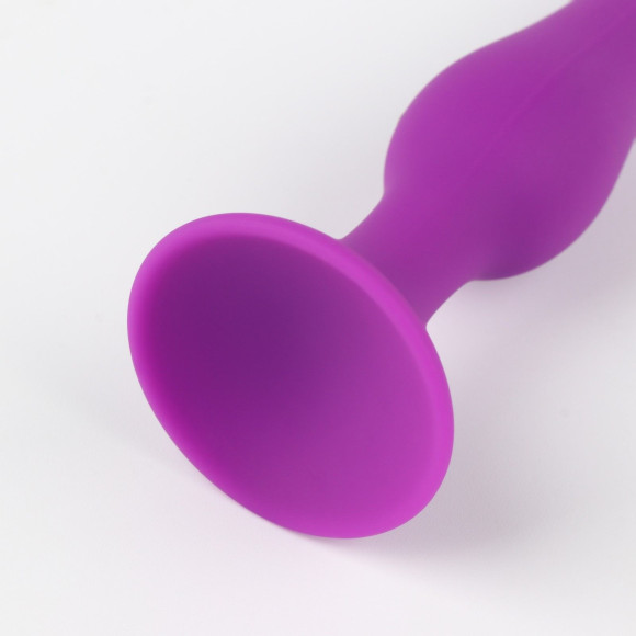 Фиолетовая коническая силиконовая анальная пробка Soft - 10,5 см. Фиолетовая коническая силиконовая анальная пробка Soft - 10,5 см.