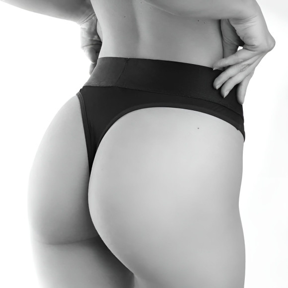 Черные трусики для ношения клиторального стимулятора Panty Lover - size L