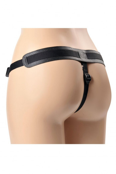 Чёрные трусики с плугом HARNESS Trapper - размер XS-M