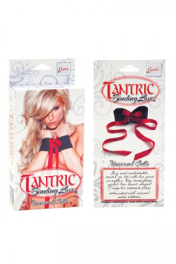 Наручники мягкие Tantric Binding Love Universal Cuffs черные с красным Наручники мягкие Tantric Binding Love Universal Cuffs черные с красным