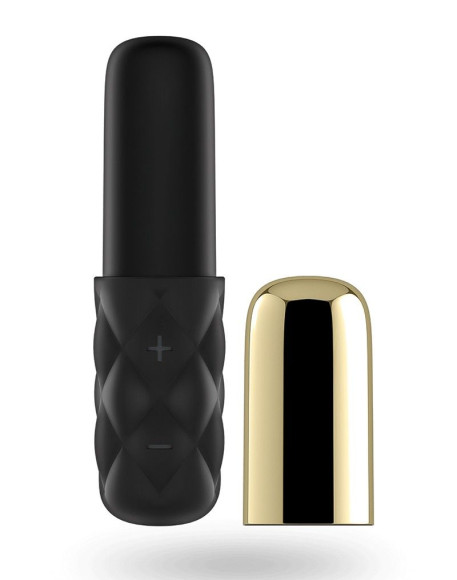 Чёрно-золотистая вибропуля Satisfyer Lovely Honey Чёрно-золотистая вибропуля Satisfyer Lovely Honey