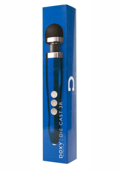 Синий беспроводной вибратор Doxy Die Cast 3R Rechargeable Wand - 28 см. Синий беспроводной вибратор Doxy Die Cast 3R Rechargeable Wand - 28 см.
