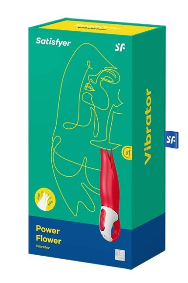 Красный вибратор Satisfyer Power Flower с лепестками - 18,8 см. Красный вибратор Satisfyer Power Flower с лепестками - 18,8 см.