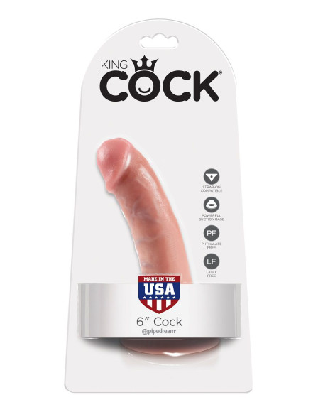 Телесный фаллоимитатор 6 Cock на присоске - 15,2 см. Телесный фаллоимитатор 6 Cock на присоске - 15,2 см.