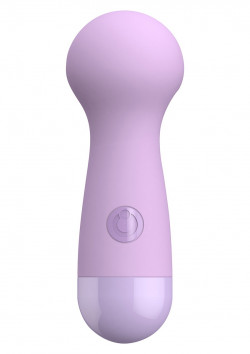 Сиреневый вибромассажер CARA SMALL WAND PURPLE - 14 см.