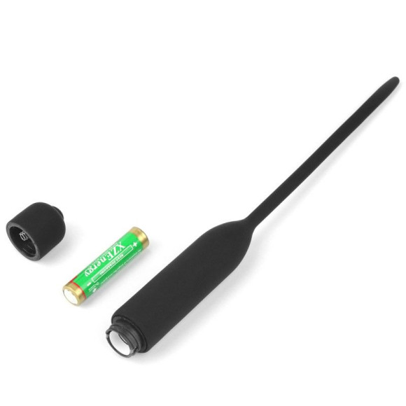 Черный уретральный виброплаг Silicone Vibrating Urethral Dilator - 21 см. Черный уретральный виброплаг Silicone Vibrating Urethral Dilator - 21 см.