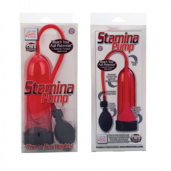 Красная помпа для мужских тренировок Stamina - 21 см. Красная помпа для мужских тренировок Stamina - 21 см.