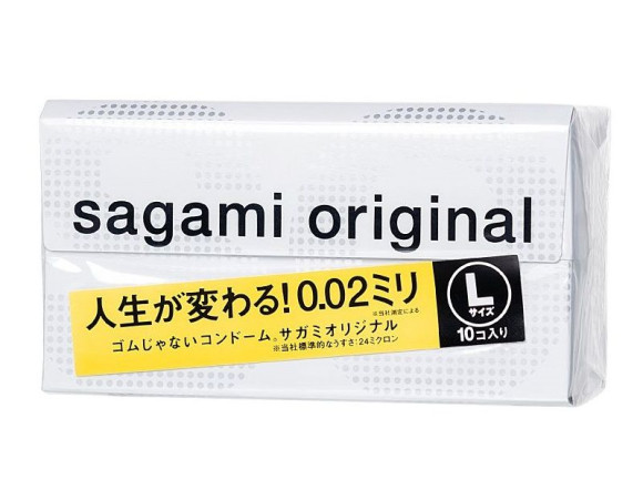 Презервативы Sagami Original 0.02 L-size увеличенного размера - 10 шт. Презервативы Sagami Original 0.02 L-size увеличенного размера - 10 шт.