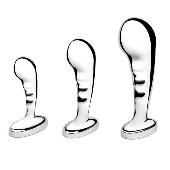 Набор из 3 стальных стимуляторов простаты Stainless Steel P-spot Training Set Набор из 3 стальных стимуляторов простаты Stainless Steel P-spot Training Set