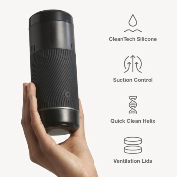 Черный мастурбатор с контролем всасывания Arcwave Pow Stroker Черный мастурбатор с контролем всасывания Arcwave Pow Stroker