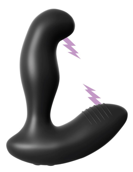 Черный массажер простаты Electro Stim Prostate Vibe с электростимуляцией - 13,3 см. Черный массажер простаты Electro Stim Prostate Vibe с электростимуляцией - 13,3 см.