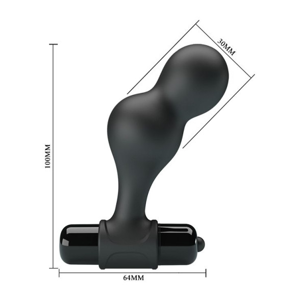 Черная анальная пробка с вибрацией Silicone Vibrating Anal Plug - 10 см. Черная анальная пробка с вибрацией Silicone Vibrating Anal Plug - 10 см.