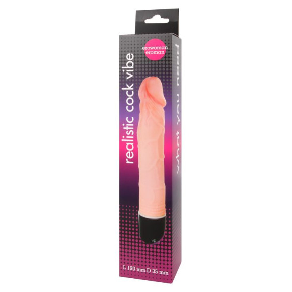 Реалистичный фаллоимитатор с ротацией Realistic Cock Vibe - 23,5 см. Реалистичный фаллоимитатор с ротацией Realistic Cock Vibe - 23,5 см.