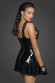 Короткое платье с оборками на бретелях Short PVC dress with frilled shoulder straps Короткое платье с оборками на бретелях Short PVC dress with frilled shoulder straps