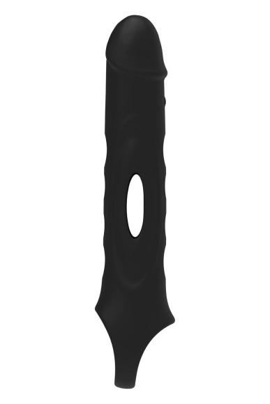 Черная насадка-удлинитель Vibrating Extender With Remote с вибрацией Черная насадка-удлинитель Vibrating Extender With Remote с вибрацией