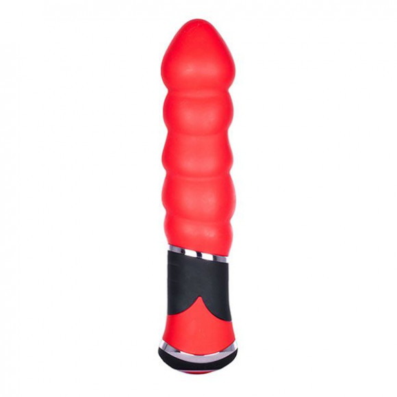 Красный анальный вибратор BOOTYFUL RIBBED VIBE Красный анальный вибратор BOOTYFUL RIBBED VIBE