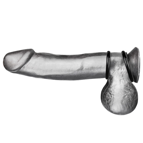 Набор из двух черных силиконовых колец разного диаметра SILICONE COCK RING SET Набор из двух черных силиконовых колец разного диаметра SILICONE COCK RING SET