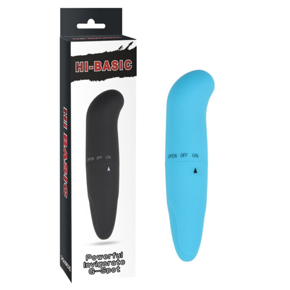 Голубой мини-вибратор Powerful Invigorate G-Spot - 12 см. Голубой мини-вибратор Powerful Invigorate G-Spot - 12 см.