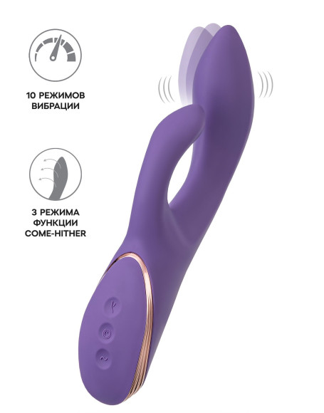 Фиолетовый вибратор-кролик Fingie с функцией Come-Hither - 21,6 см. Фиолетовый вибратор-кролик Fingie с функцией Come-Hither - 21,6 см.