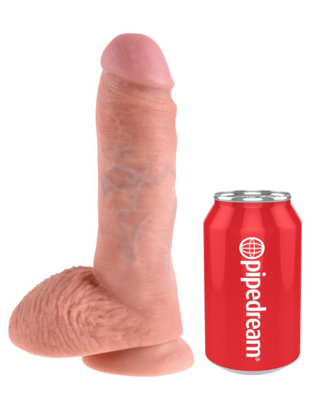Телесный фаллоимитатор 8 Cock with Balls - 21,3 см. Телесный фаллоимитатор 8 Cock with Balls - 21,3 см.