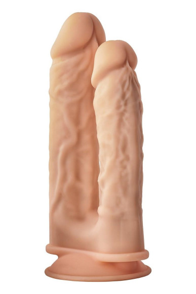 Телесный анально-вагинальный фаллоимитатор Double Penetrator - 19,5 см. Телесный анально-вагинальный фаллоимитатор Double Penetrator - 19,5 см.