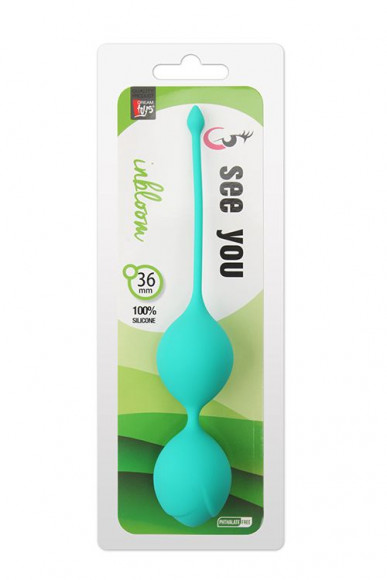 Зеленые вагинальные шарики SEE YOU IN BLOOM DUO BALLS 36MM Зеленые вагинальные шарики SEE YOU IN BLOOM DUO BALLS 36MM