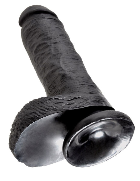 Чёрный фаллоимитатор 8 Cock with Balls - 21,3 см. Чёрный фаллоимитатор 8 Cock with Balls - 21,3 см.