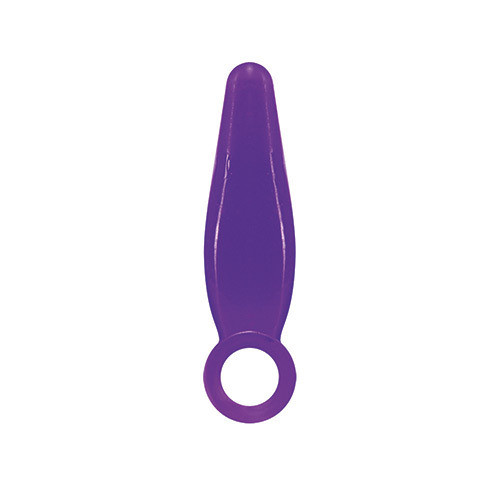 Фиолетовая анальная пробка JAMMY JELLY ANAL FINGER PLUG - 7,2 см.