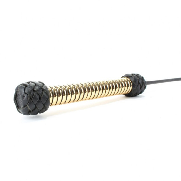 Чёрный профессиональный стек с золотистой рукоятью - 75 см. Чёрный профессиональный стек с золотистой рукоятью - 75 см.