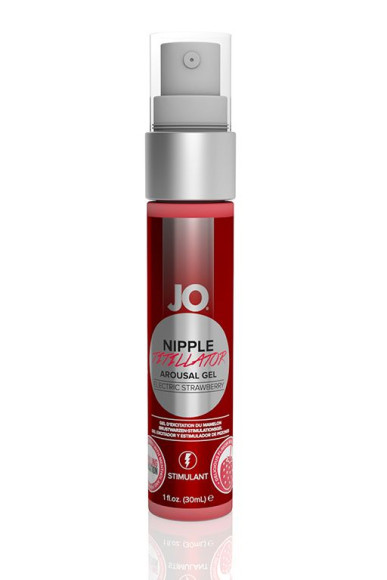Возбуждающий гель JO Nipple Titillator Electric Strawberry - 30 мл. Возбуждающий гель JO Nipple Titillator Electric Strawberry - 30 мл.