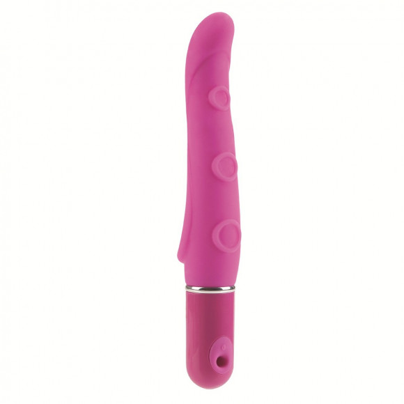 Розовый вибратор Lia Pleasers Pleaser 2 - 16 см.