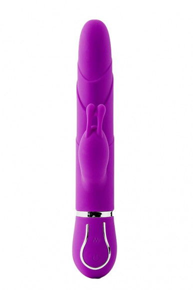 Фиолетовый вибратор-кролик FLORAL FANTASY с ушками - 22 см. Фиолетовый вибратор-кролик FLORAL FANTASY с ушками - 22 см.