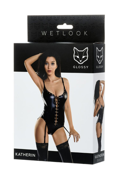 Боди Katherin из материала wetlook на шнуровке Боди Katherin из материала wetlook на шнуровке