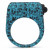 Бирюзовое эрекционное виброкольцо на пенис SILICONE LOVE RING